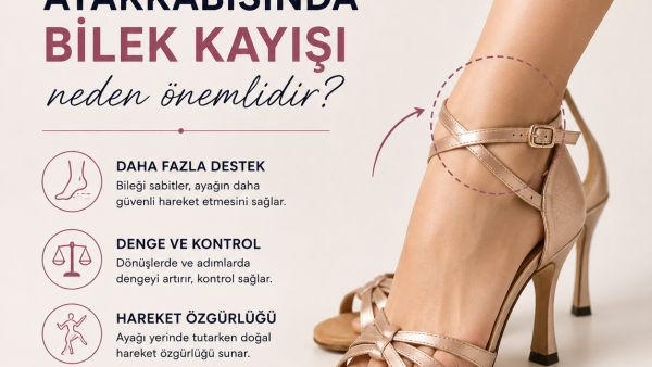 Tango ayakkabısında bilek kayışı